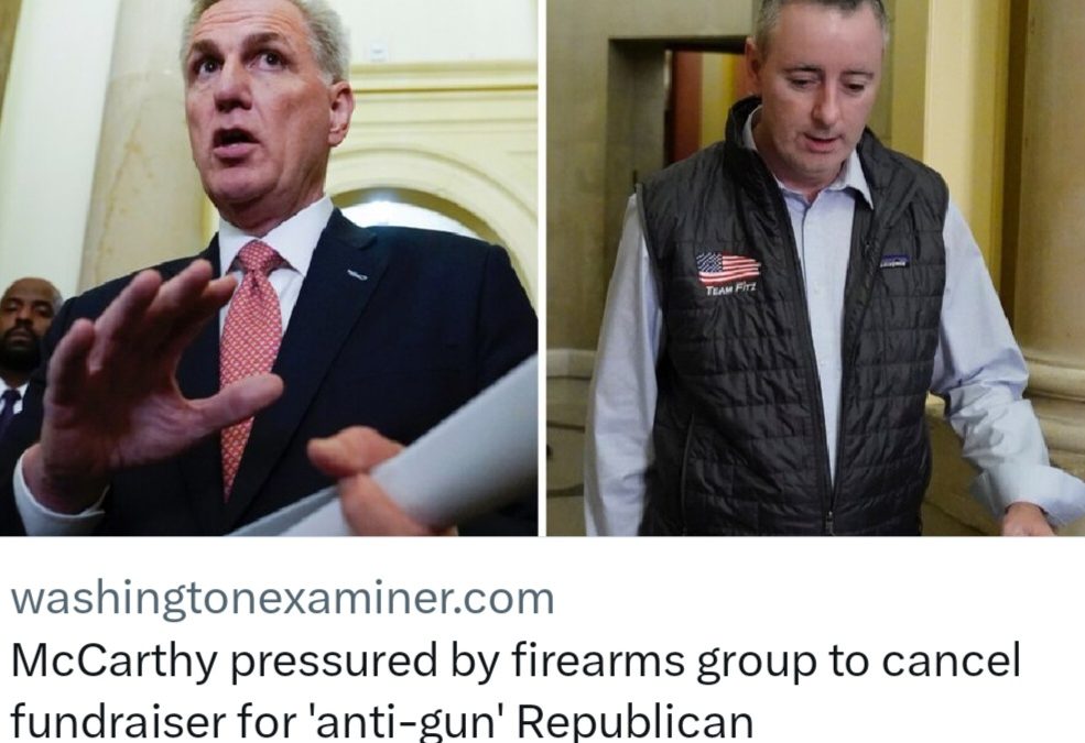McCarthy pressured by firearms group to cancel fundraiser