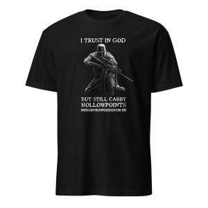 Supersoft – Short-Sleeve – Unisex – White Letters “I Trust In God”
